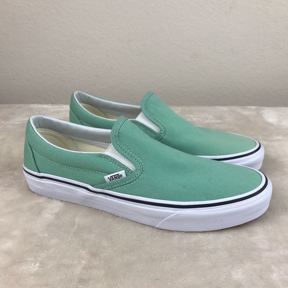 vans slip on neptune green